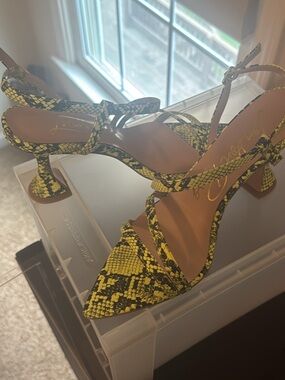 Stylish neon heels